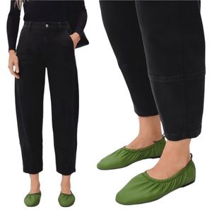 Everlane The Utility Barrel Pant Black Cotton Twill High Rise Cropped Size 4